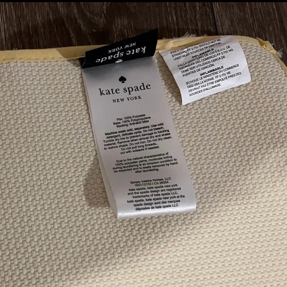 Kate Spade 20x32 Butter Yellow Bath Rug